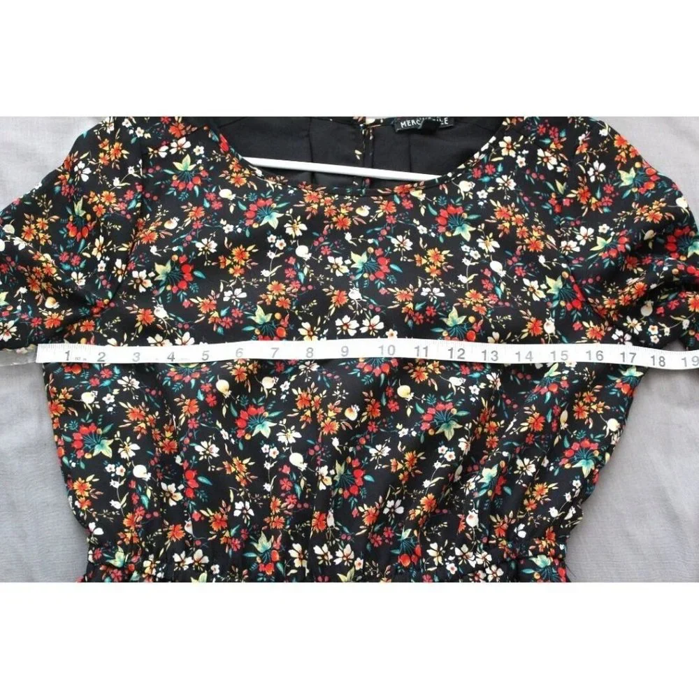 J Crew Tulip-hem Floral Dress Long Sleeves Career Office Minimalist Sz 2